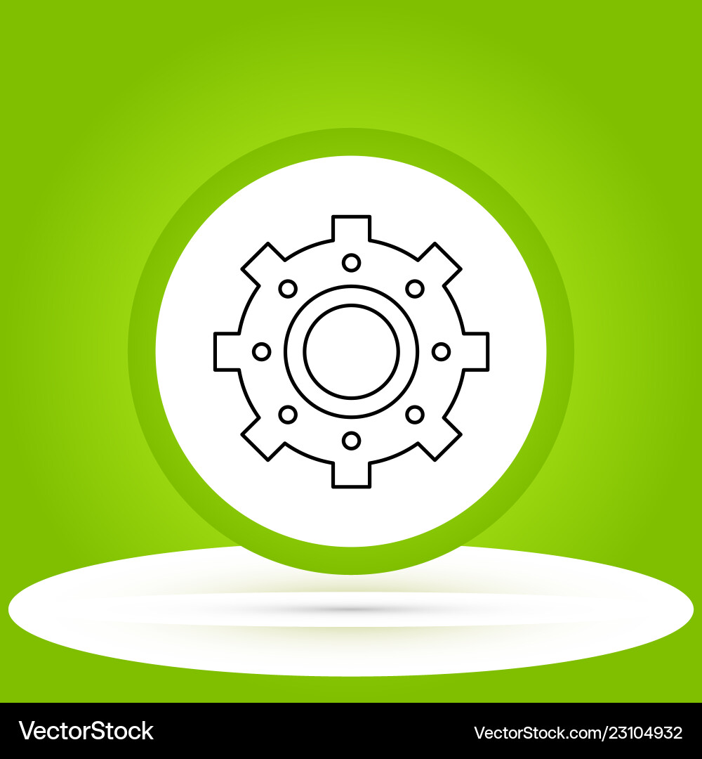 Setting icon in creative design with elements Vector Image