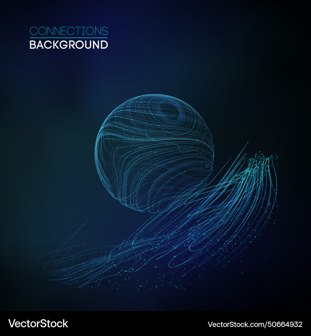 Sound wave audio abstract background network vector image