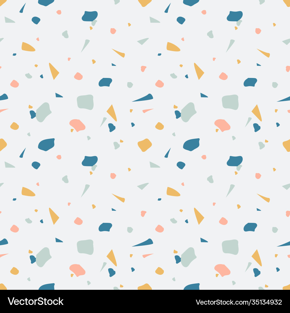 Terrazzo style design seamless pattern vector image