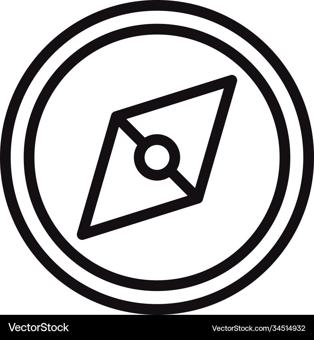 User interface web application compass linear vector image