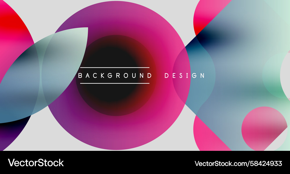 Abstract circles overlap creating vibrant color Abstract circles overlap creating vibrant color Vector Image