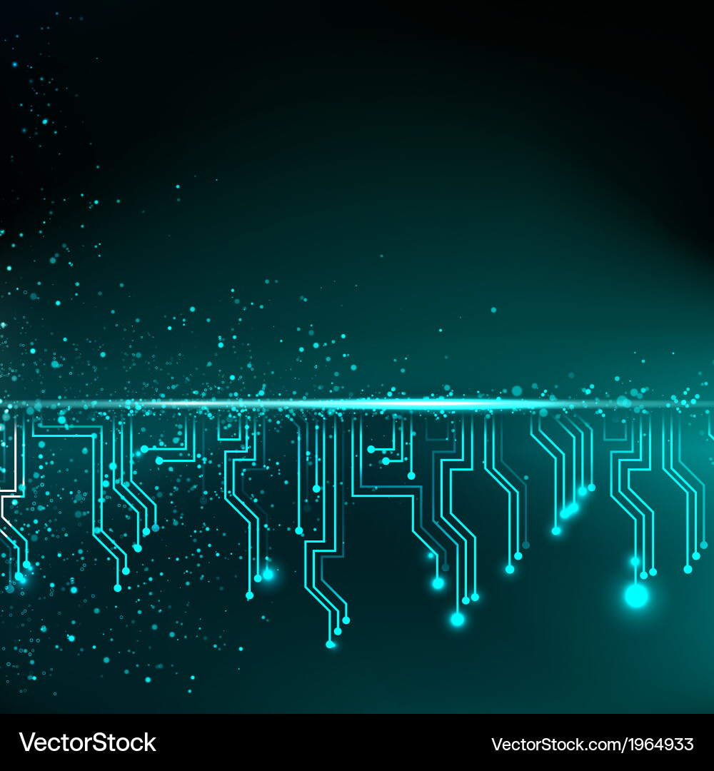 Abstract Digital Circuit Background Vector Image