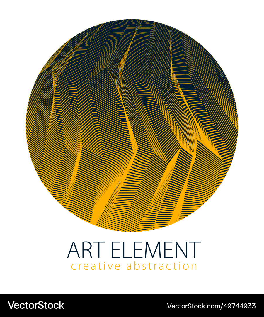 Abstraktion Kunst linear strukturiert Element in Runde Abstraktion Kunst linear strukturiert Element in Runde Vektorbild