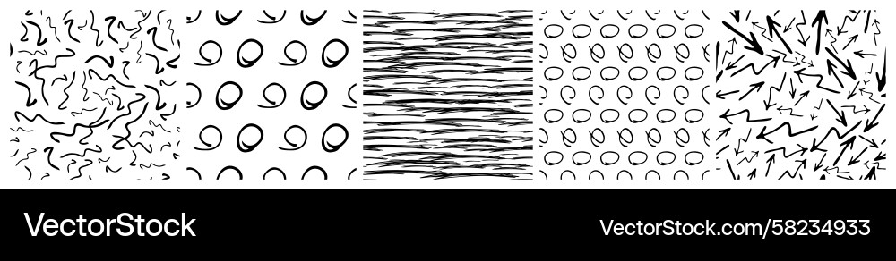 Dark Scribble Texture Pattern Vector Image