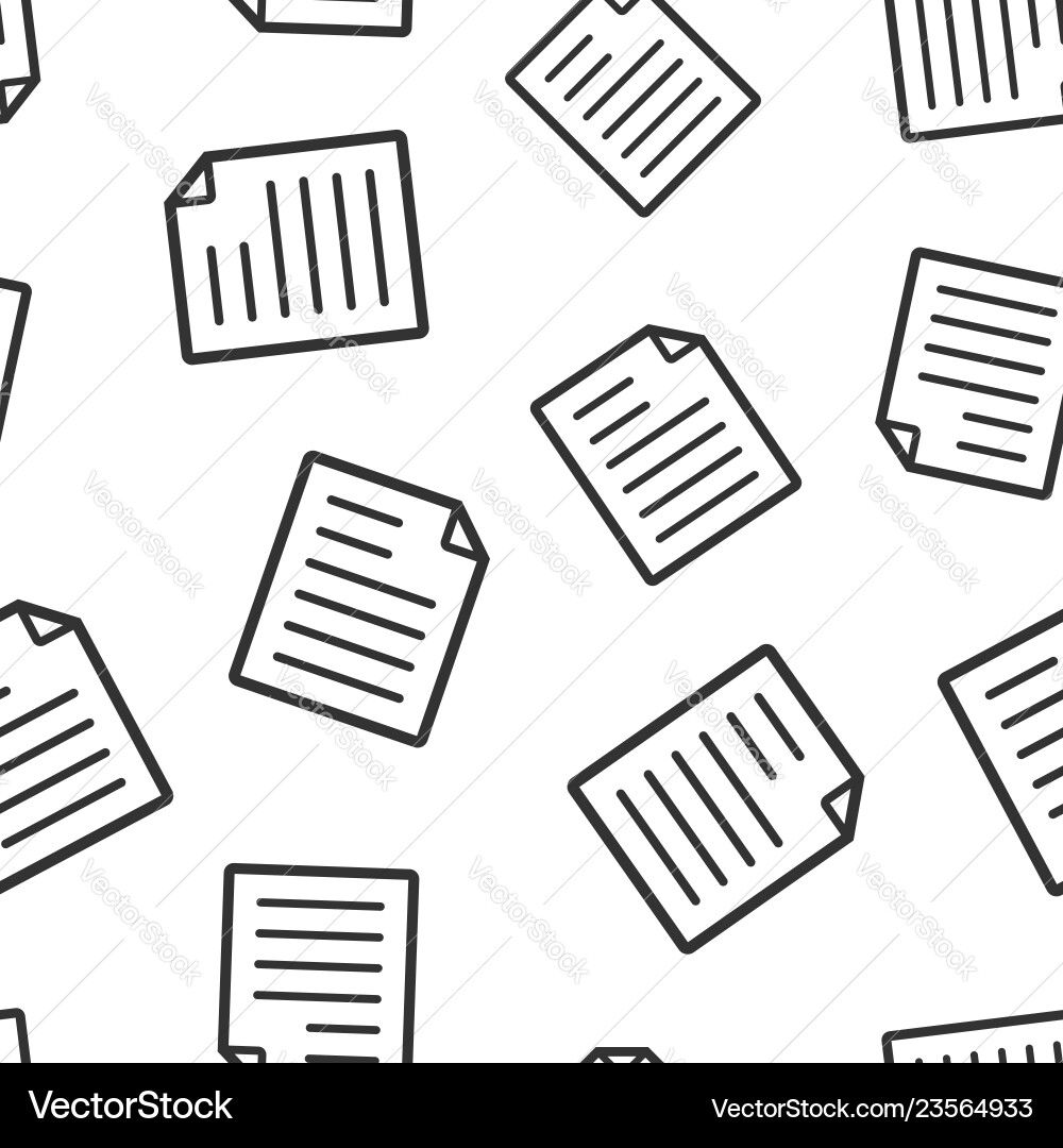 Document note icon seamless pattern background Vector Image