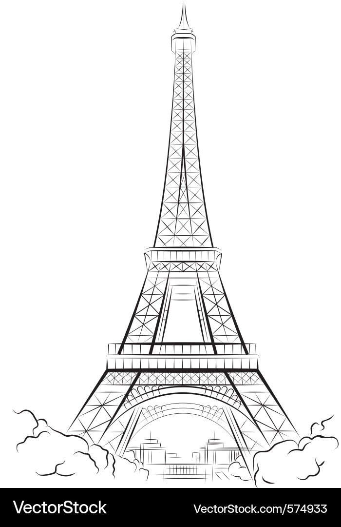 Eiffel Tower Sketch vector image