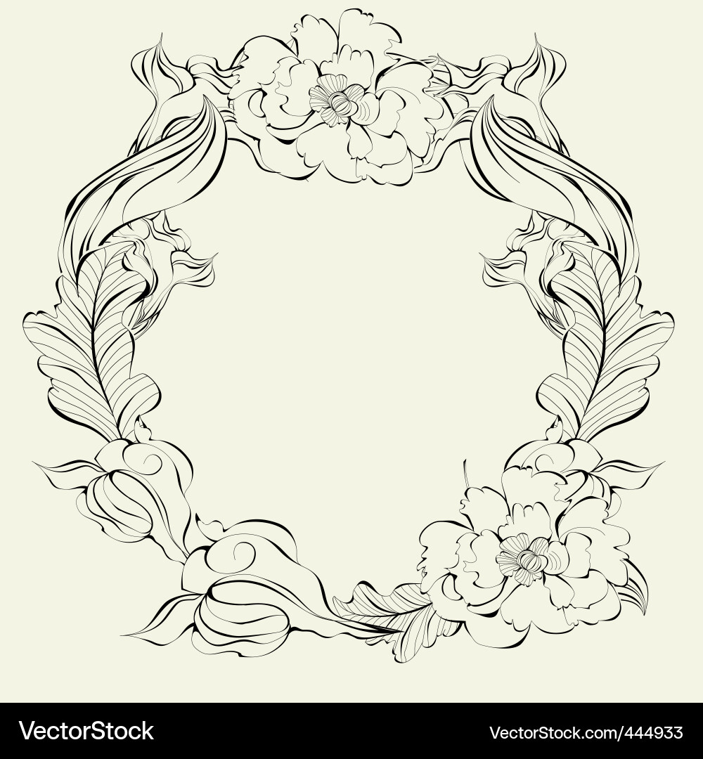 Elegant Scroll Letter O Vector Image