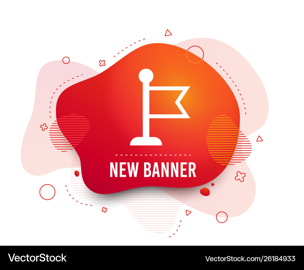 Flag pointer sign icon marker symbol vector image