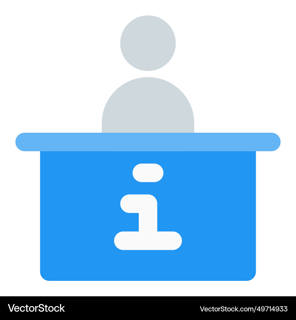 Main hub for assistance and informative guidance Vector Image