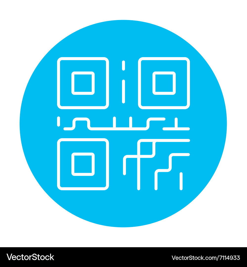 Qr code line icon vector image