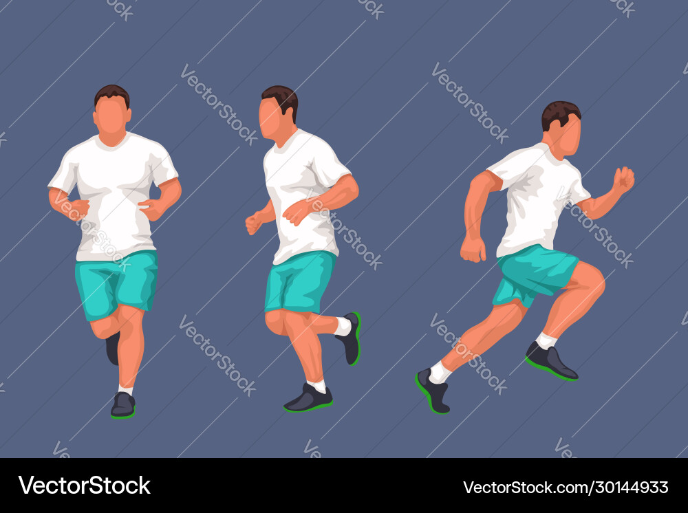 Running man in set Vector Image