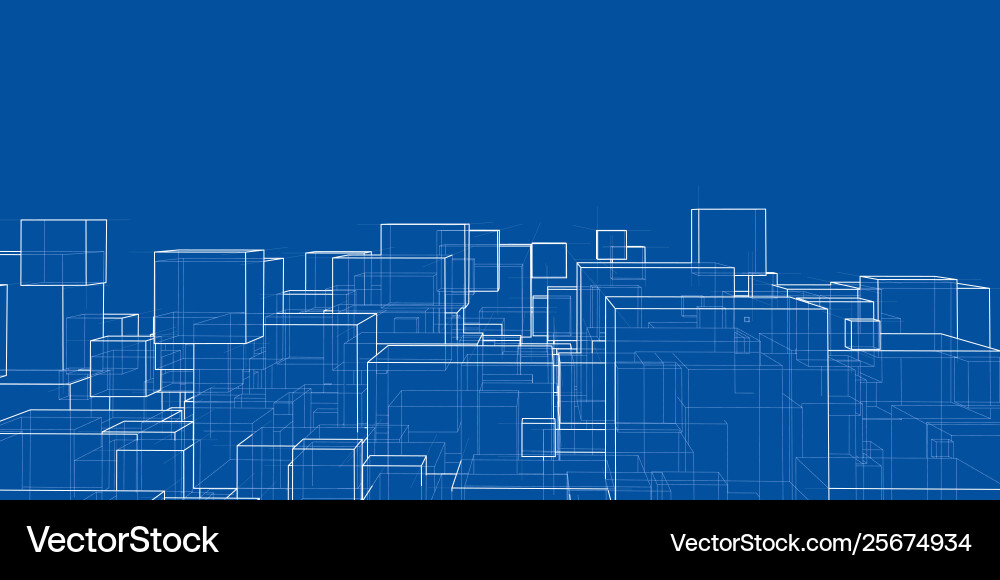 Abstract boxes background vector image