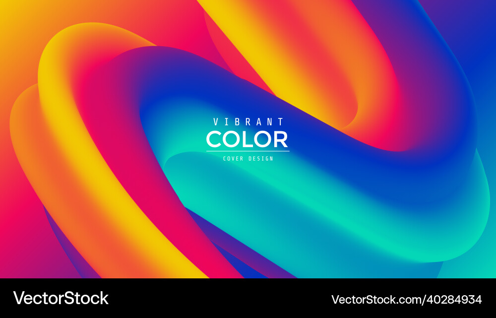 Abstract Fluid Color Flow Background vector image