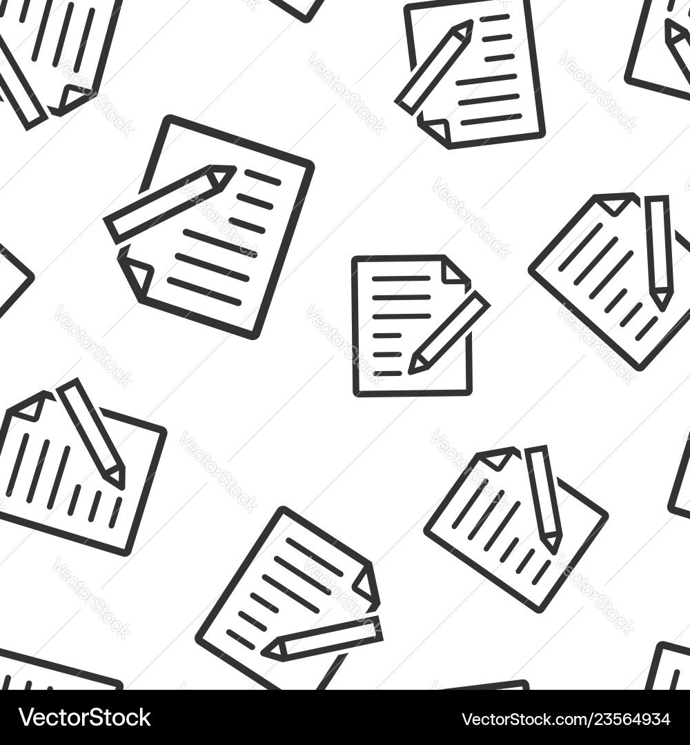 Document note icon seamless pattern background Vector Image