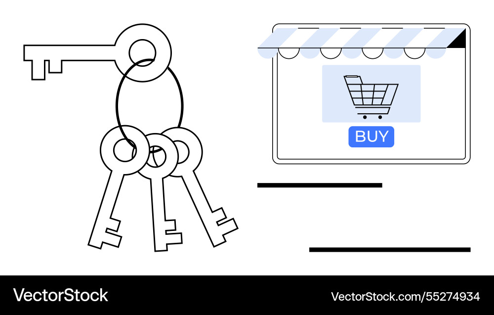E-commerce security keys representing access E-commerce security keys representing access vector image