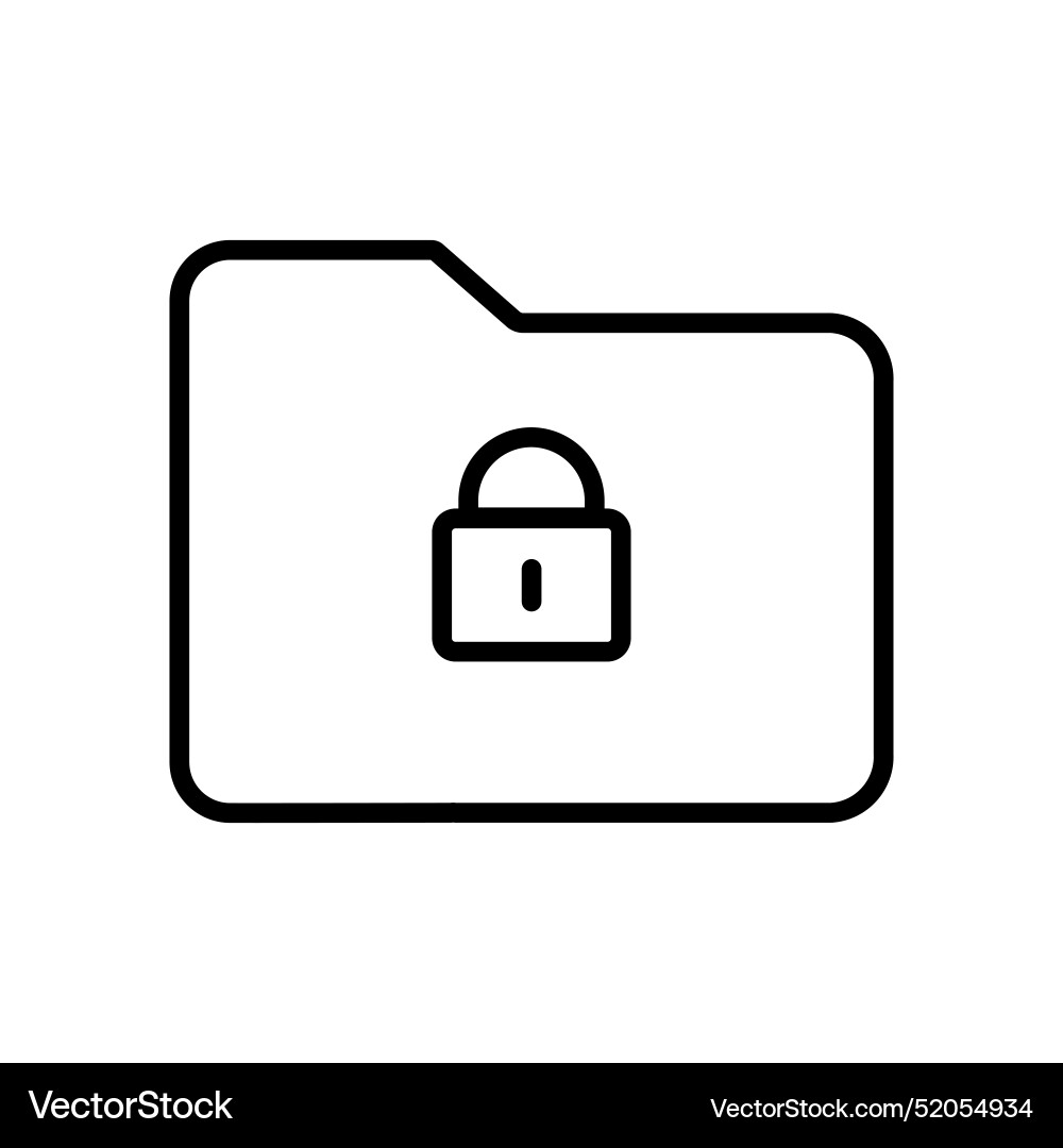 Files and folders security icon great for data vector image