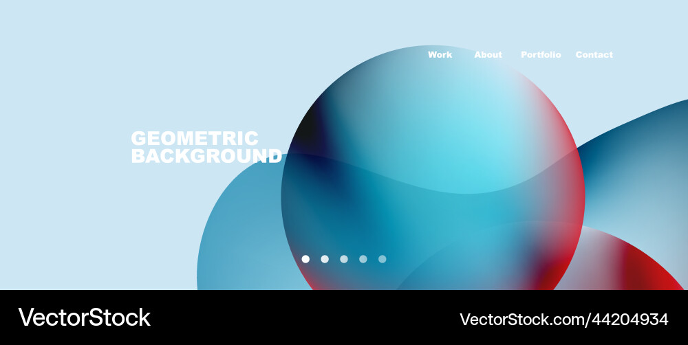 Flowing gradient colors and round elements Vector Image