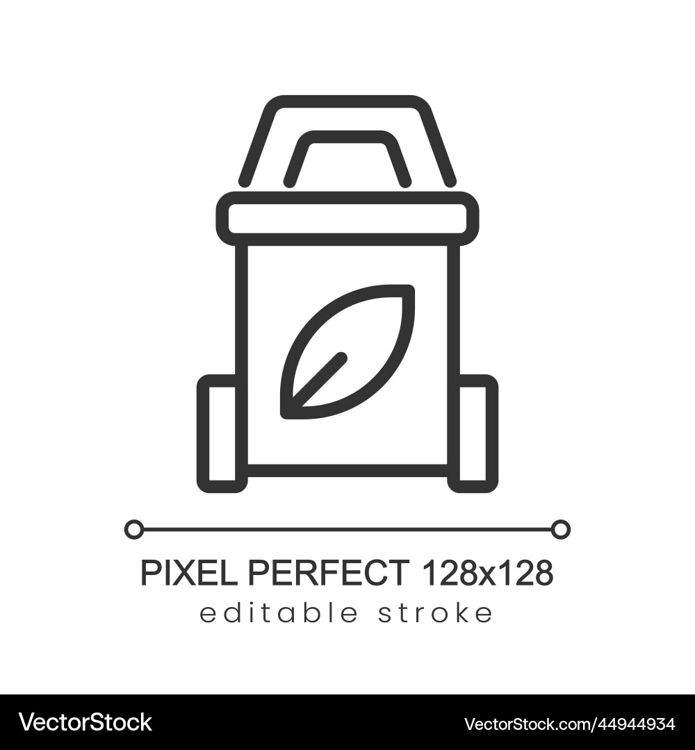 Garbage sorting pixel perfect linear icon Garbage sorting pixel perfect linear icon vector image