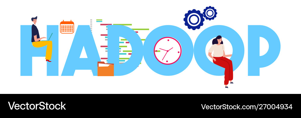 Hadoop Konzept Big Data Open-Source-Software Hadoop Konzept Big Data Open-Source-Software vektorbild