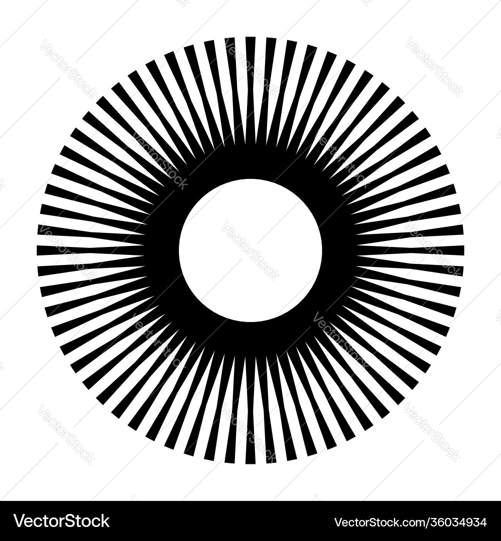 Monochrome Circle Vortex Background Vector Image
