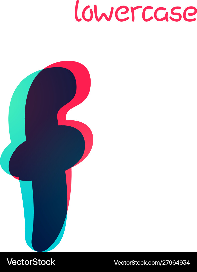 Overlapping gradient lowercase letter f logotype Overlapping gradient lowercase letter f logotype vector image