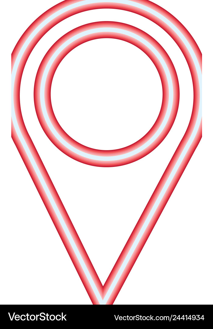 Pointer Karte Neon Design Vektorbild