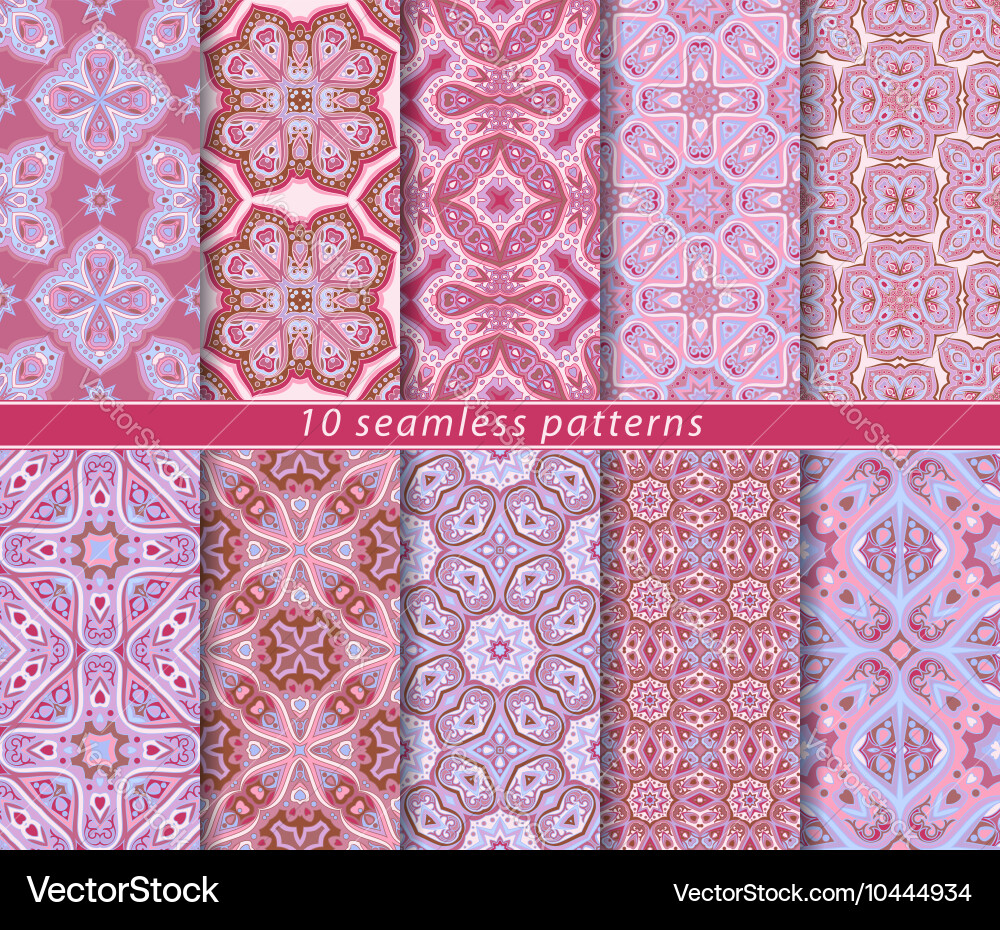 Set of seamless pattern vector image