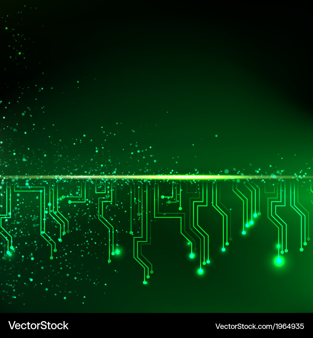Abstract green lights background Royalty Free Vector Image