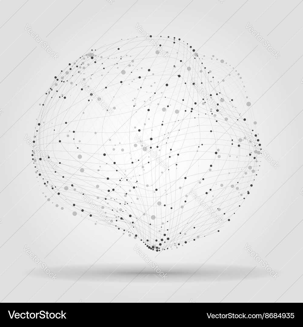 Abstract Mesh Radial Pattern Vector Image