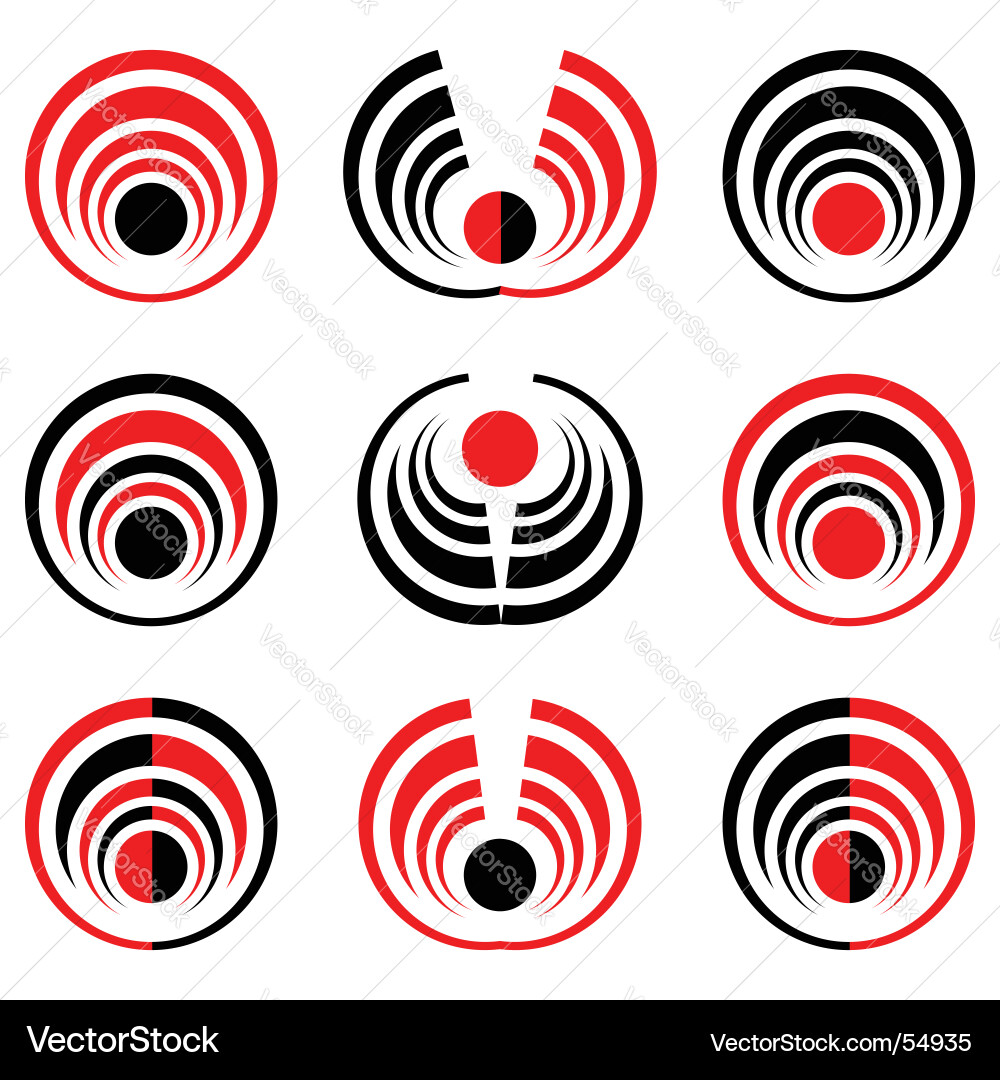 Circular Sphere Elements Vector Image