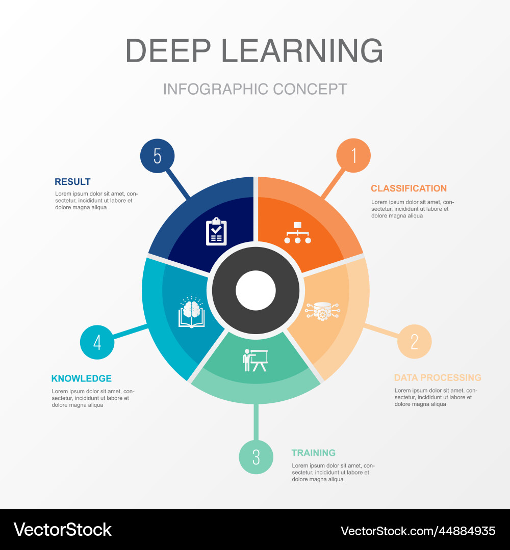 Classification data processing training Vector Image