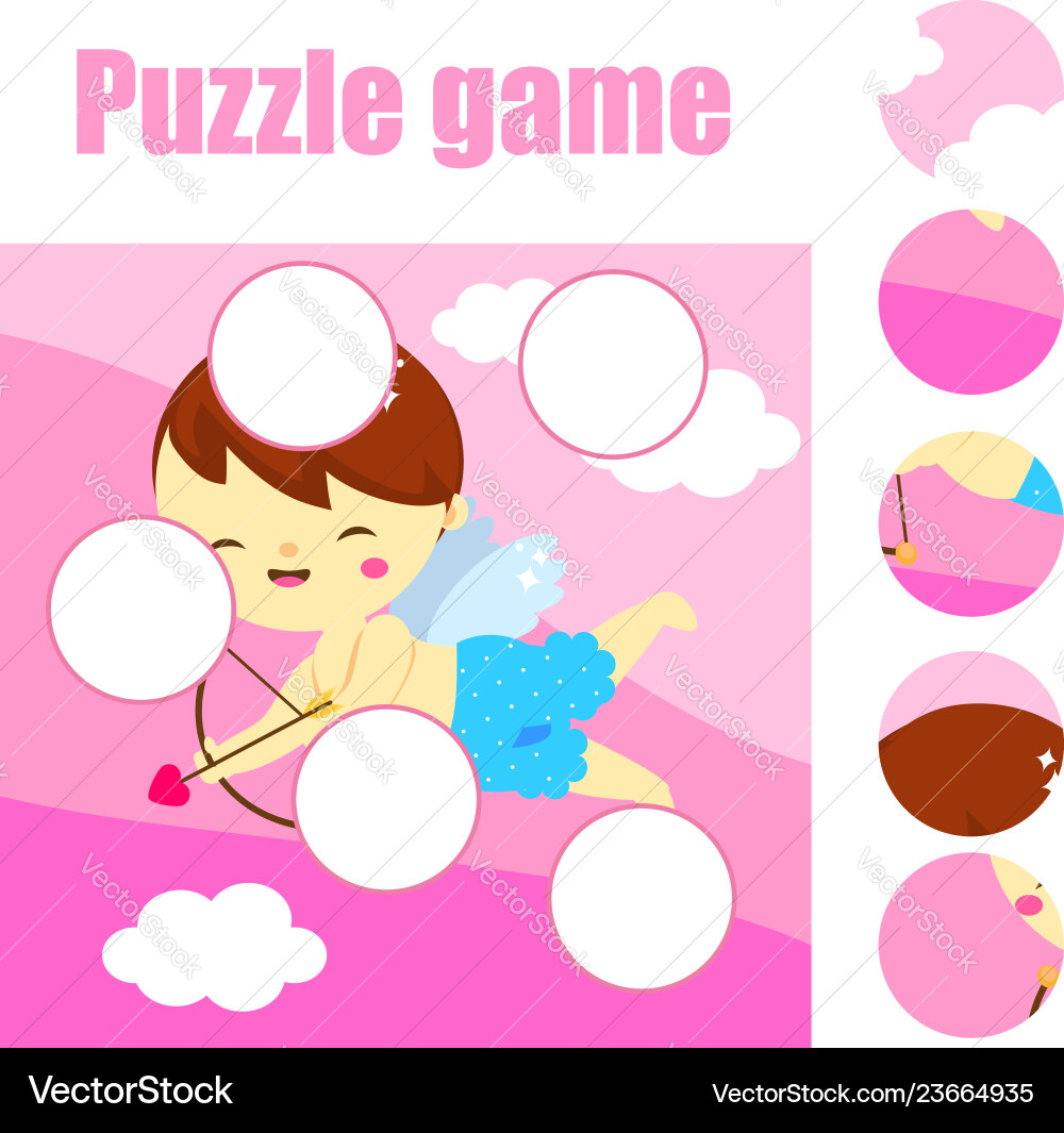 Jigsaw puzzle for toddlers find the missing part Jigsaw puzzle for toddlers find the missing part vector image