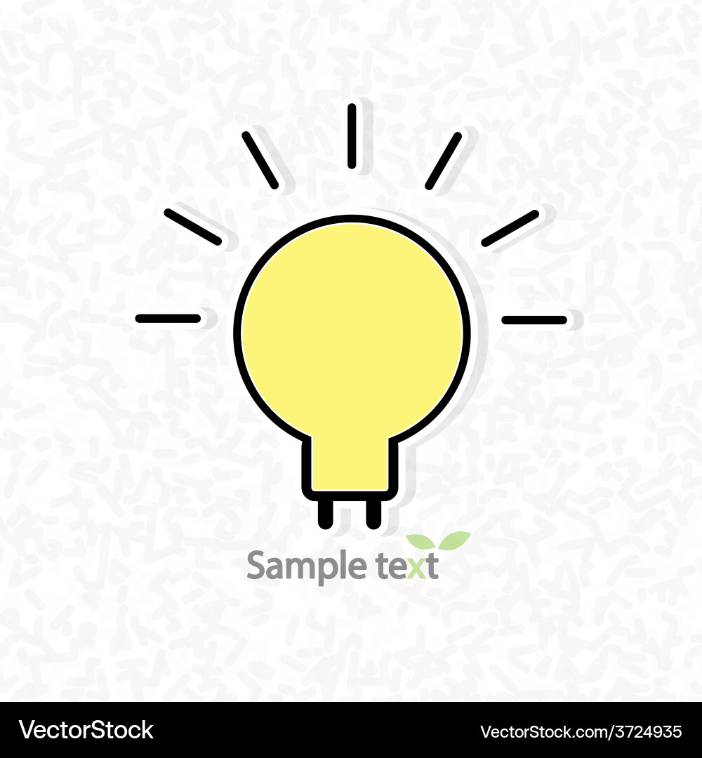 Light bulb idea of scribble abstract pattern vector image