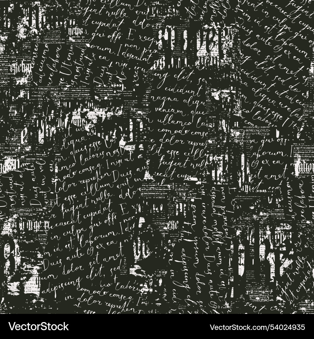 Old Paper Text Pattern vector image