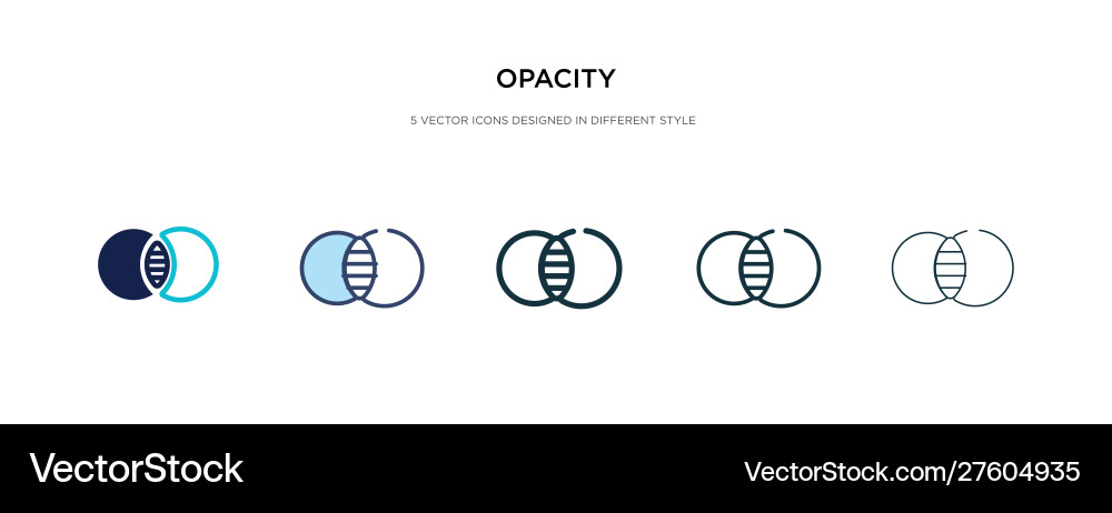 Opacity icon in different style two colored Opacity icon in different style two colored vector image