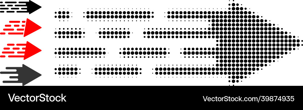 Pixel halftone transition arrow icon and source Pixel halftone transition arrow icon and source Vector Image