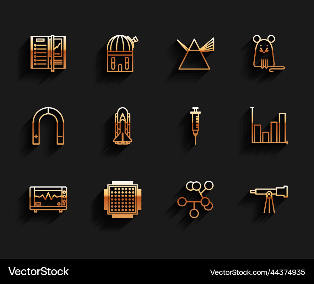 Set line computer monitor with cardiogram Vector Image