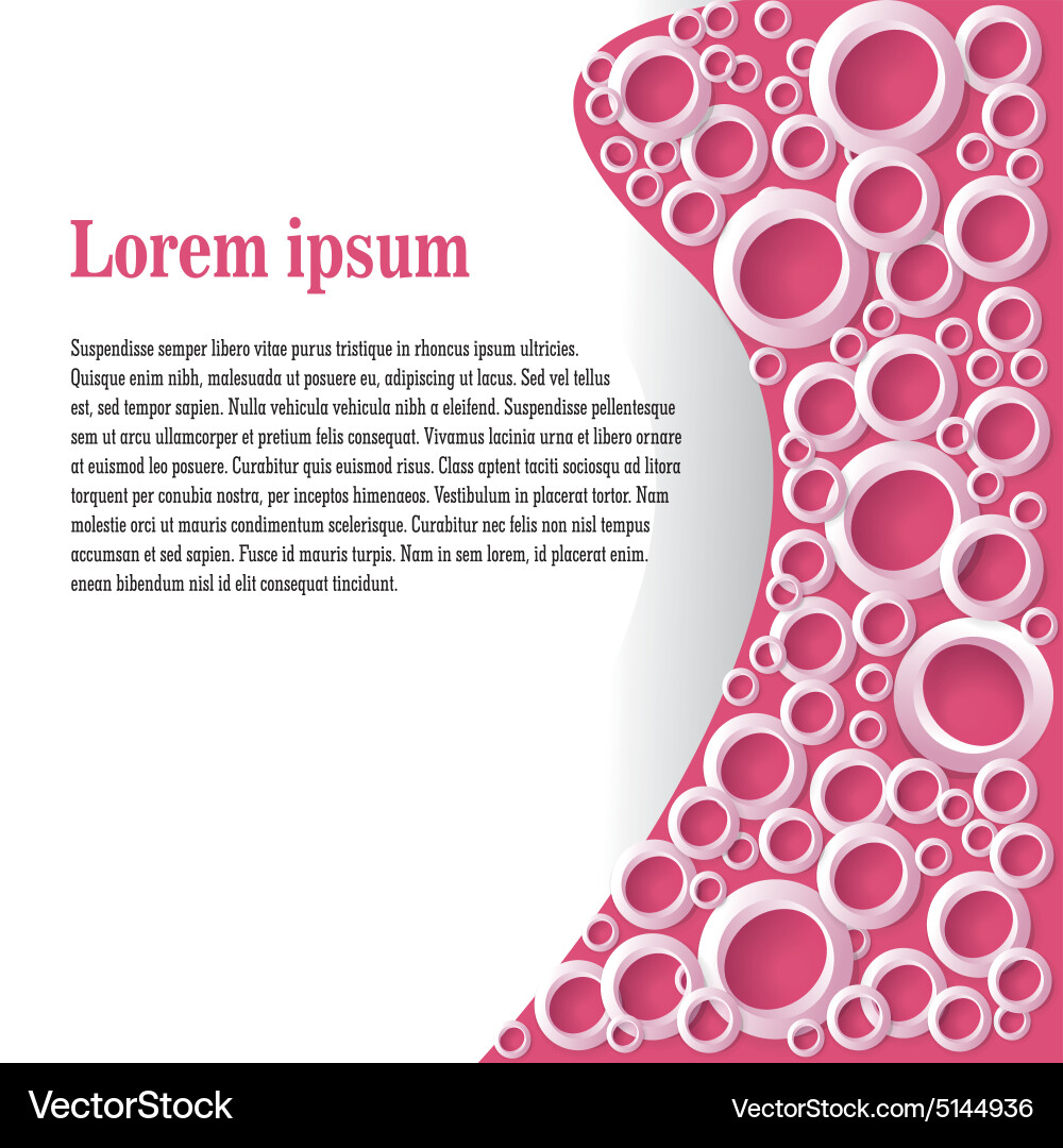 Abstract background for text with circles vector image