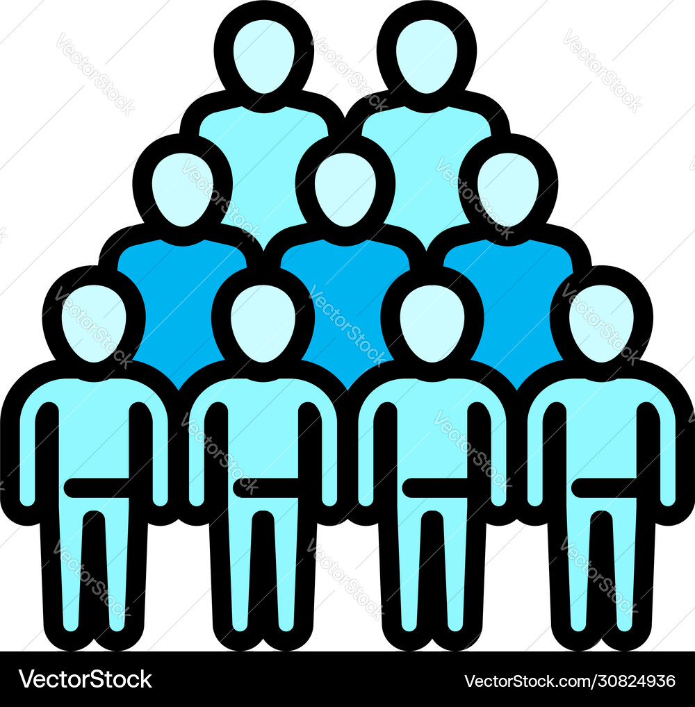Cooperation comunity icon outline style Vector Image
