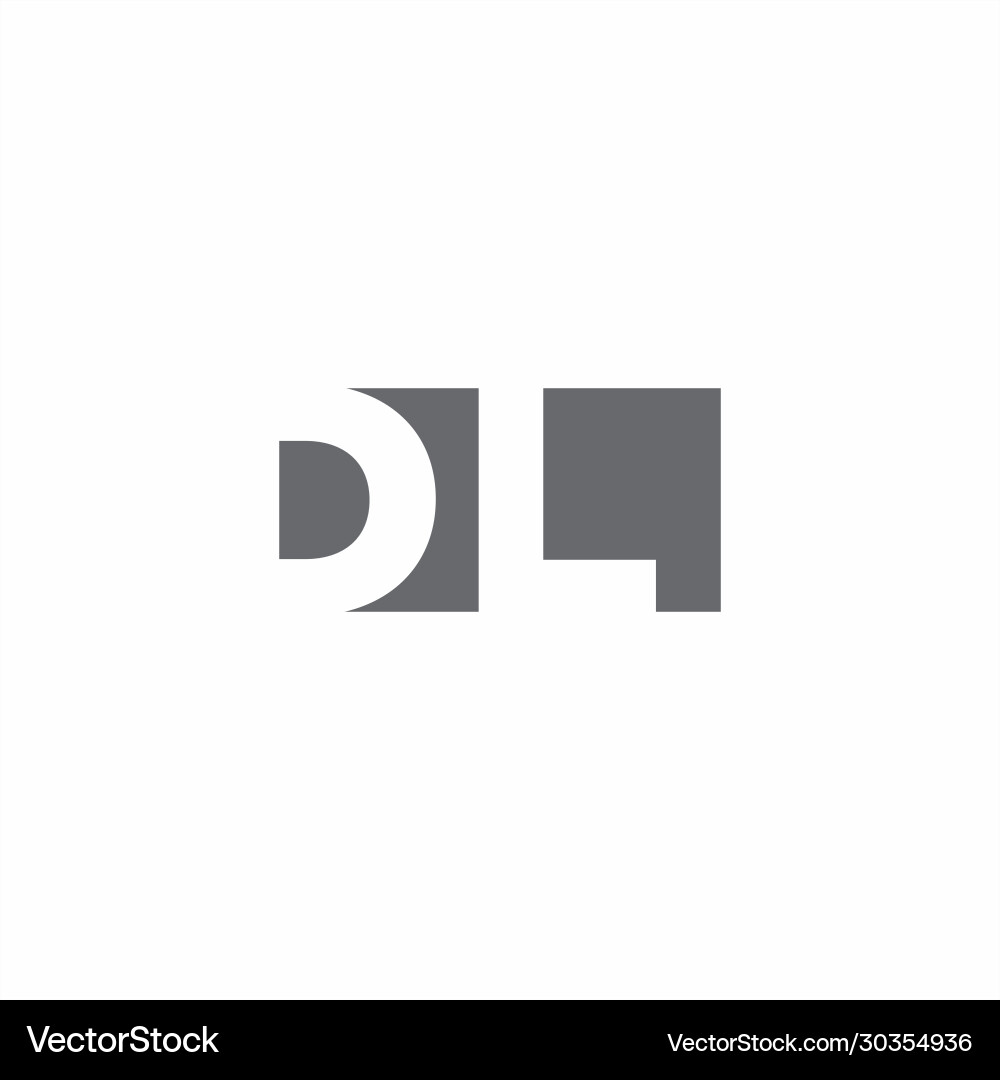Dl logo monogram with negative space style design Vector Image