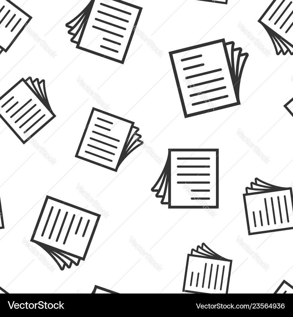 Document note icon seamless pattern background Vector Image