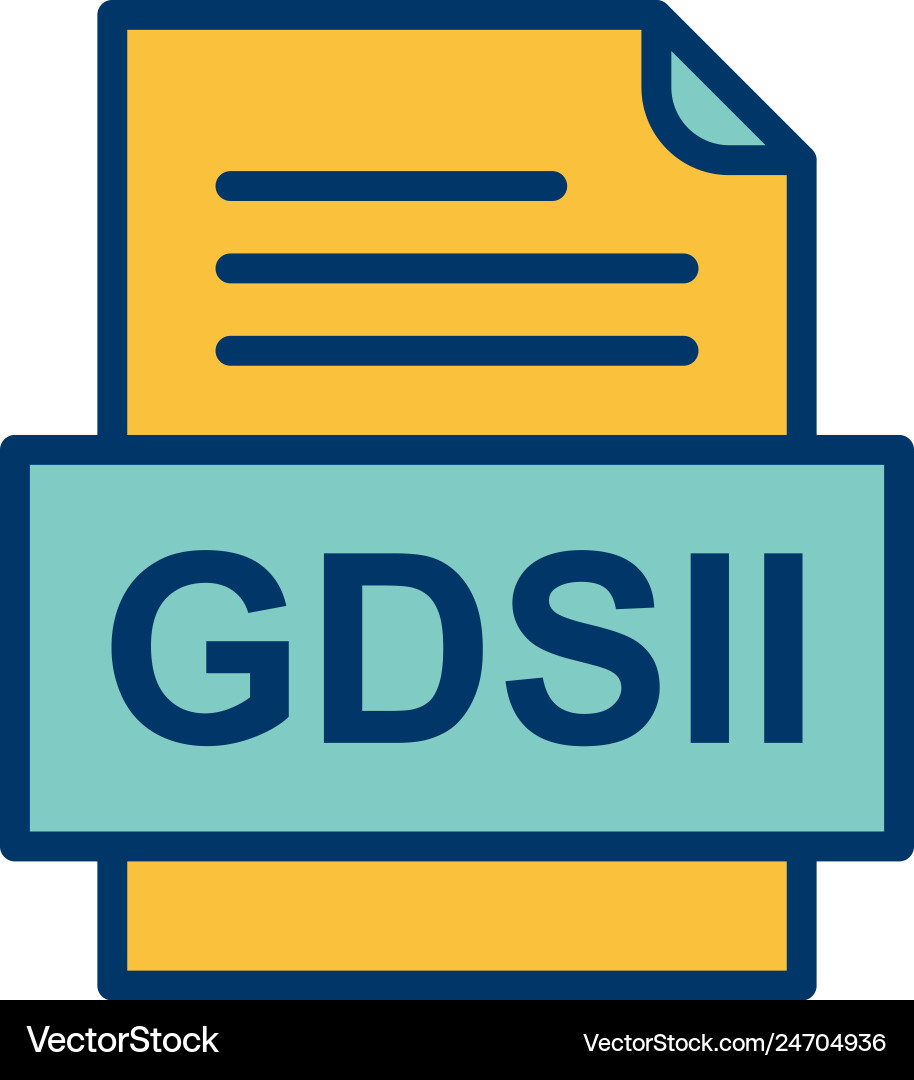 Gdsii file document icon Vector Image