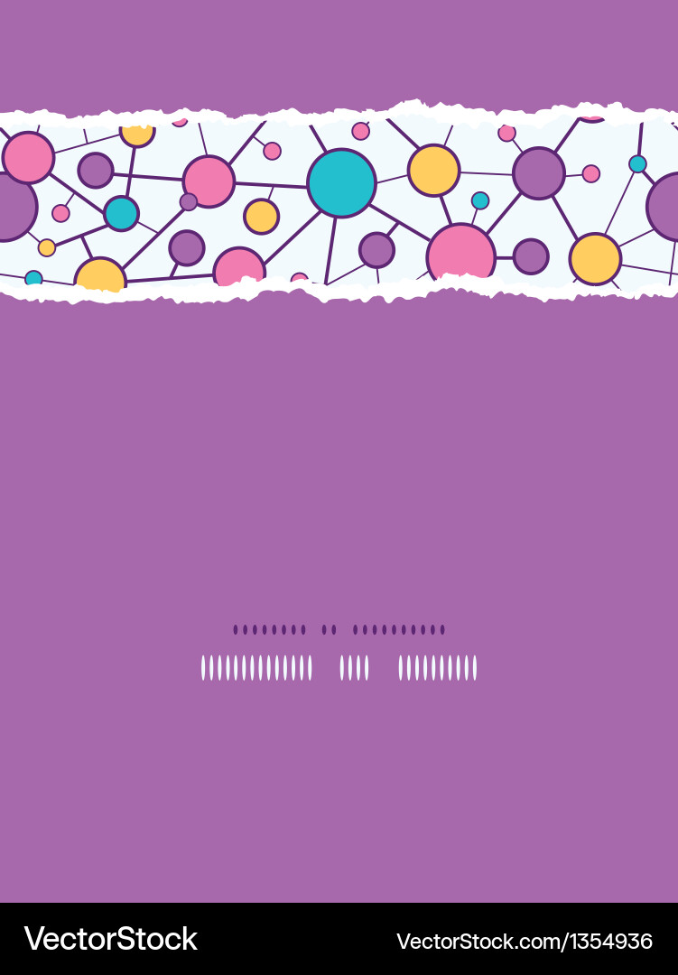 Molecular structure vertical torn seamless pattern vector image