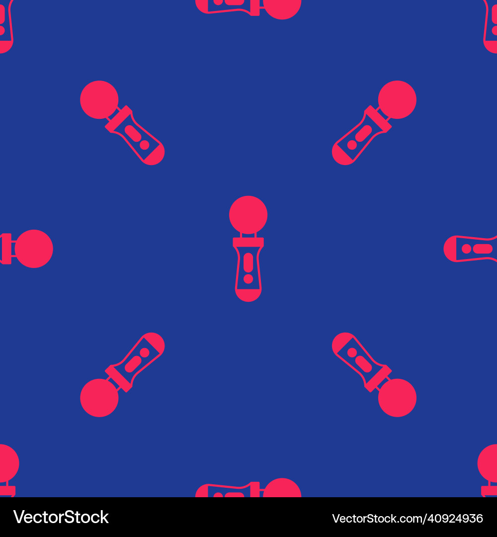 Red vr controller game icon isolated seamless Red vr controller game icon isolated seamless vector image