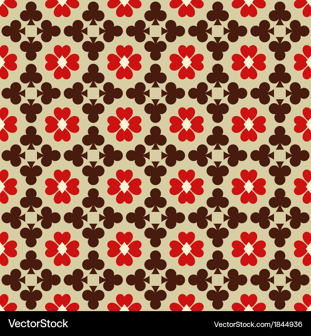 Seamless abstract pattern with card suits vector image