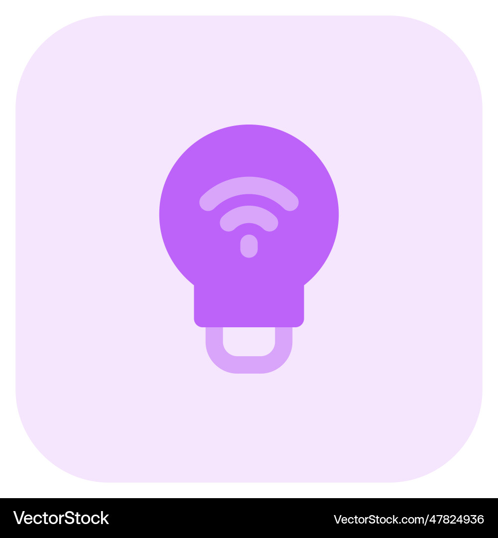 Smart bulb controlled by mobile application vector image
