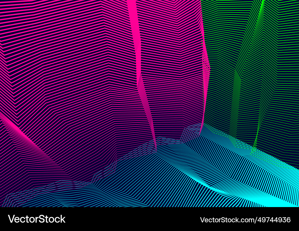 Surreal art for design line 3d dimensional Surreal art for design line 3d dimensional vector image