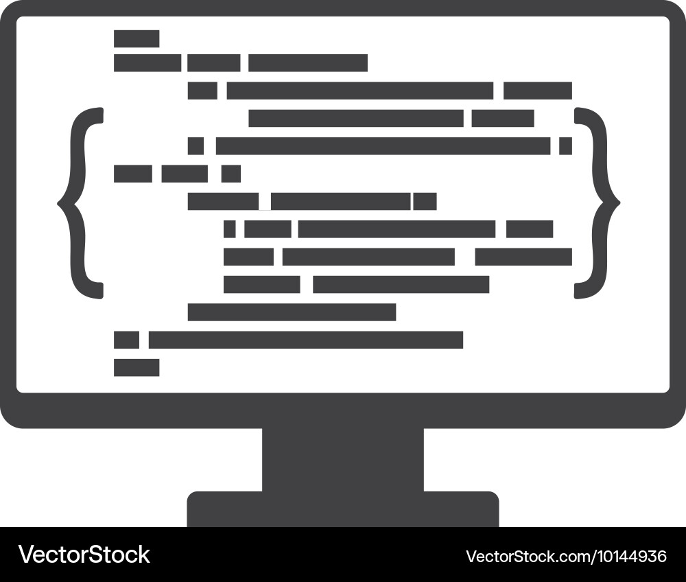 Technology Code Icon - Digital Network vector image