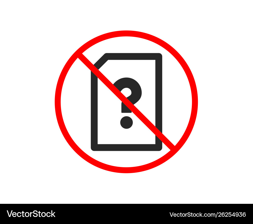 Unknown document icon file with question vector image