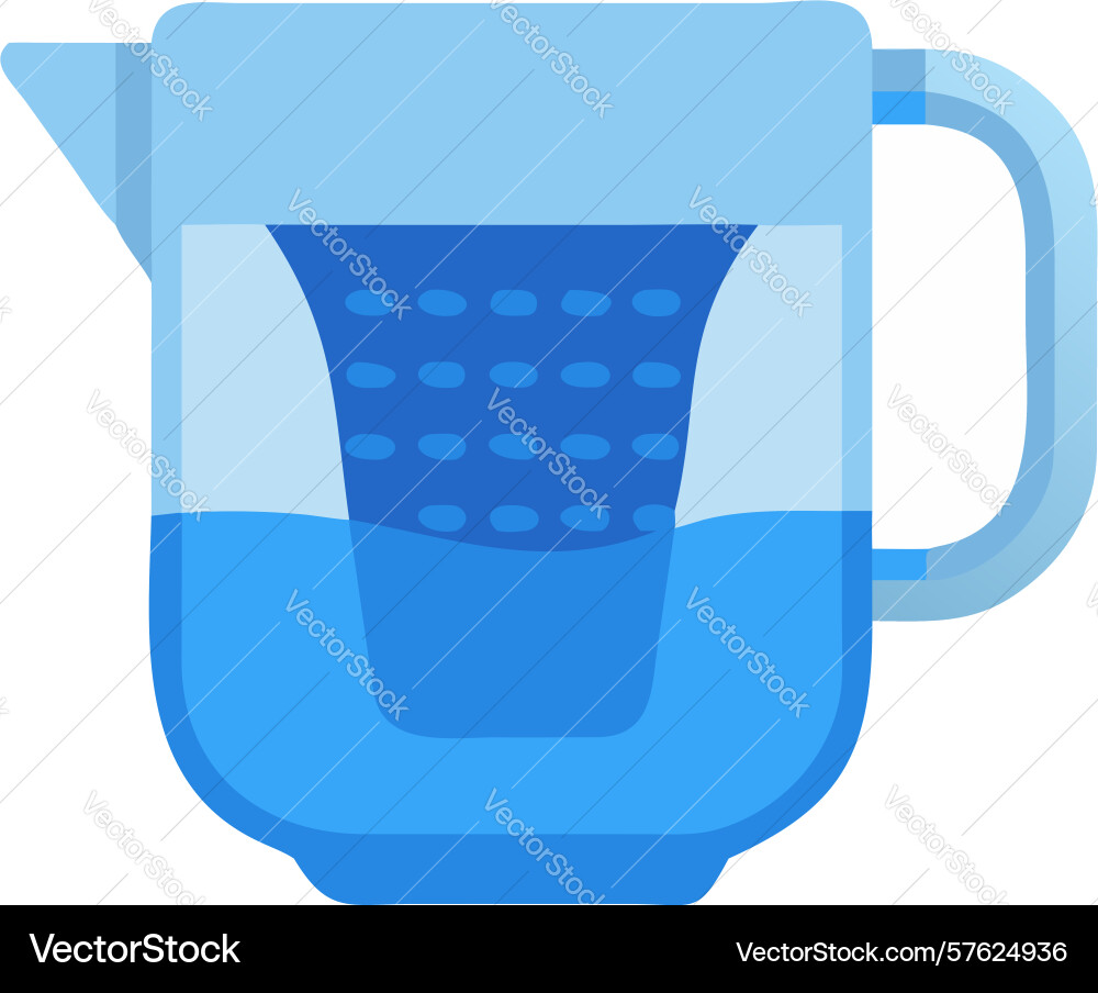 Water filter pitcher flat design generative ai Vector Image
